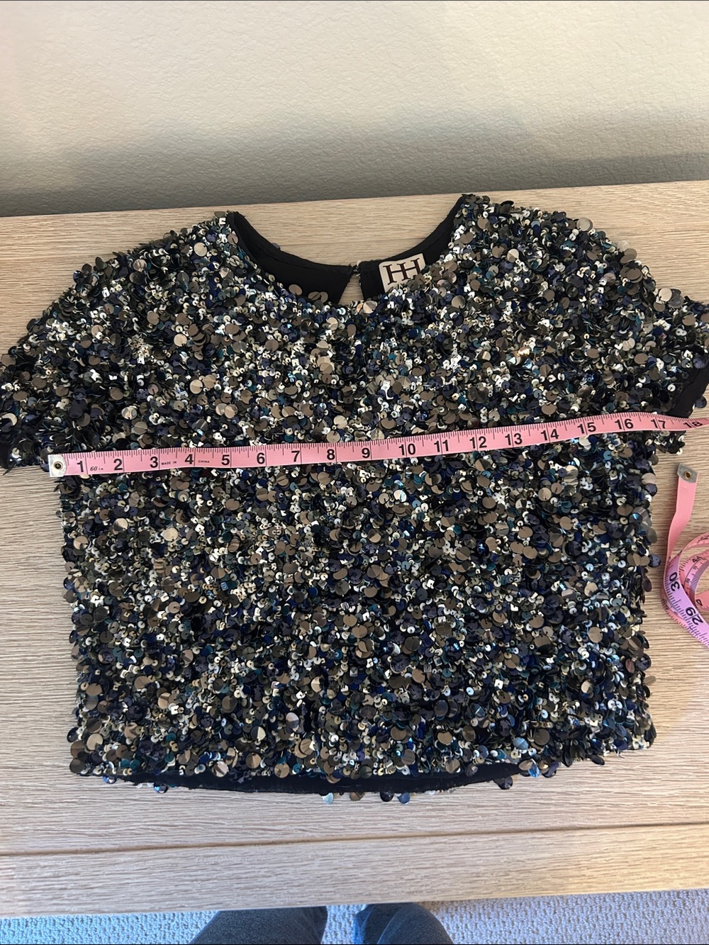 Haute Hippie Sequin Top - Black & Silver - Picture 8 of 11
